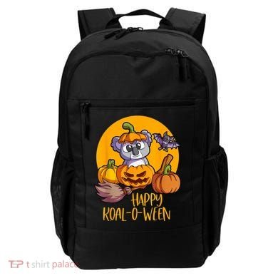 Koala On Pumpkin Witch Hat Pumpkin Face Halloween Koala Backpack