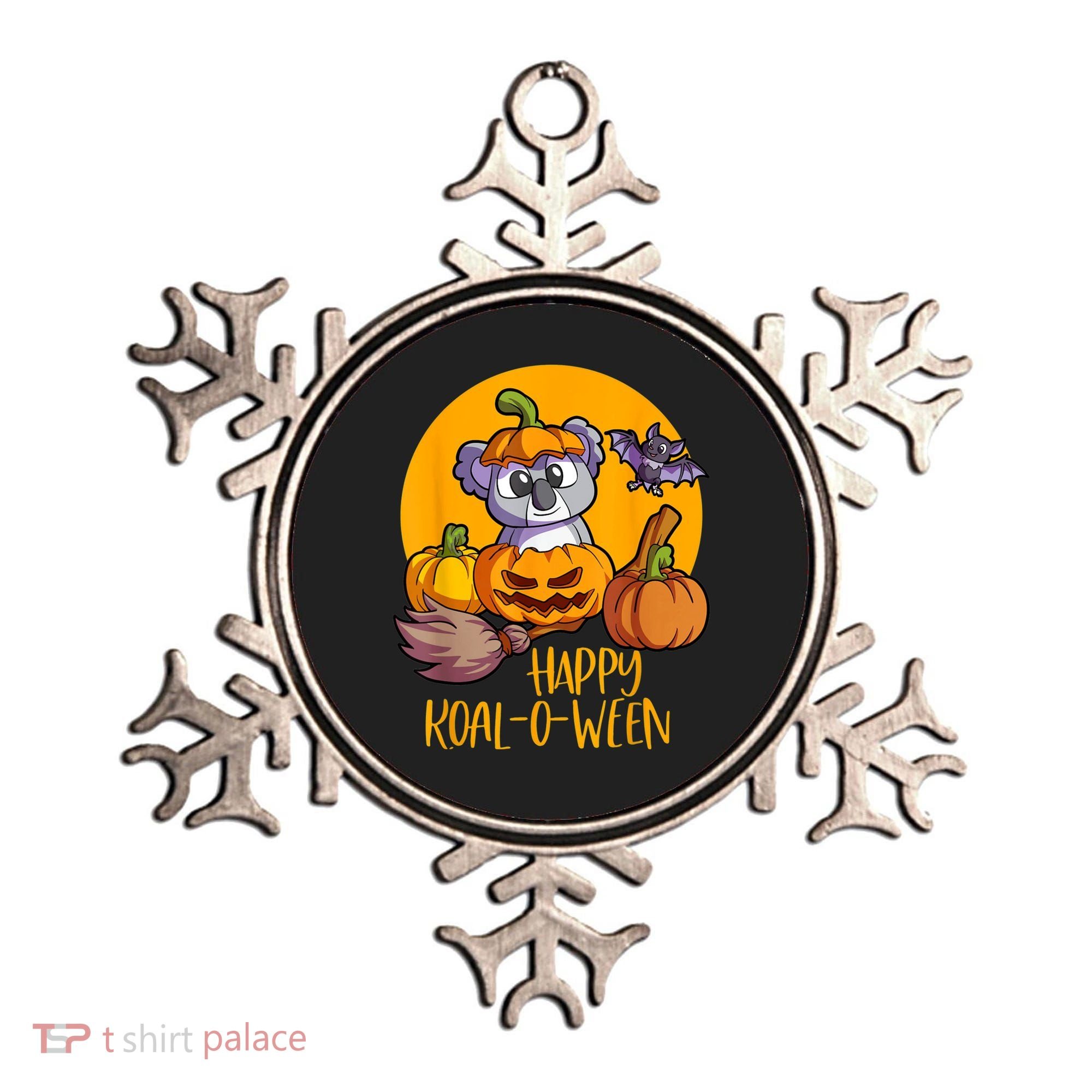 Koala On Pumpkin Witch Hat Pumpkin Face Halloween Koala Ornament