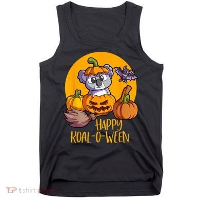 Koala On Pumpkin Witch Hat Pumpkin Face Halloween Koala Tank Top