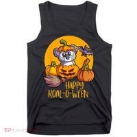 Koala On Pumpkin Witch Hat Pumpkin Face Halloween Koala Tank Top thumb 0