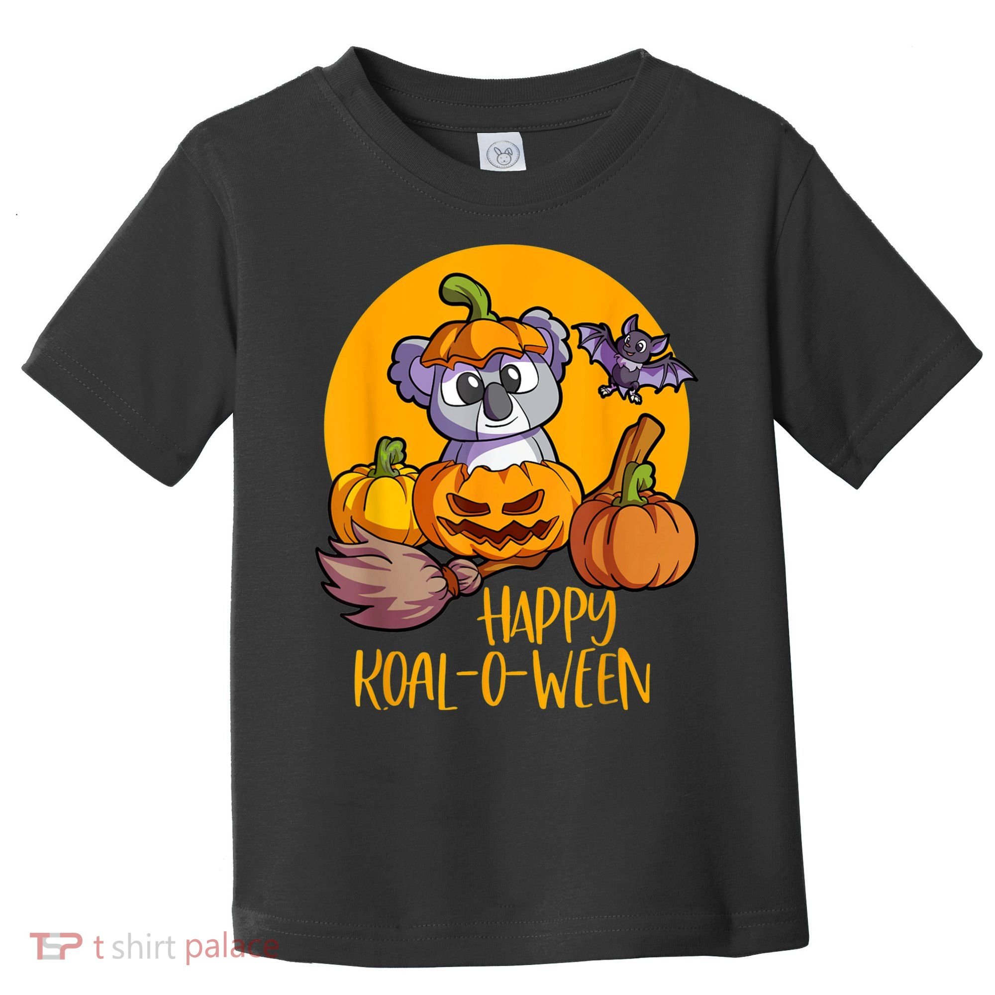 Koala On Pumpkin Witch Hat Pumpkin Face Halloween Koala Toddler T-Shirt
