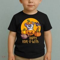 Koala On Pumpkin Witch Hat Pumpkin Face Halloween Koala Toddler T-Shirt thumb 2