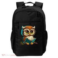 Kawaii Owl Reads Book Reading Bookworm Library Book Backpack thumb 0