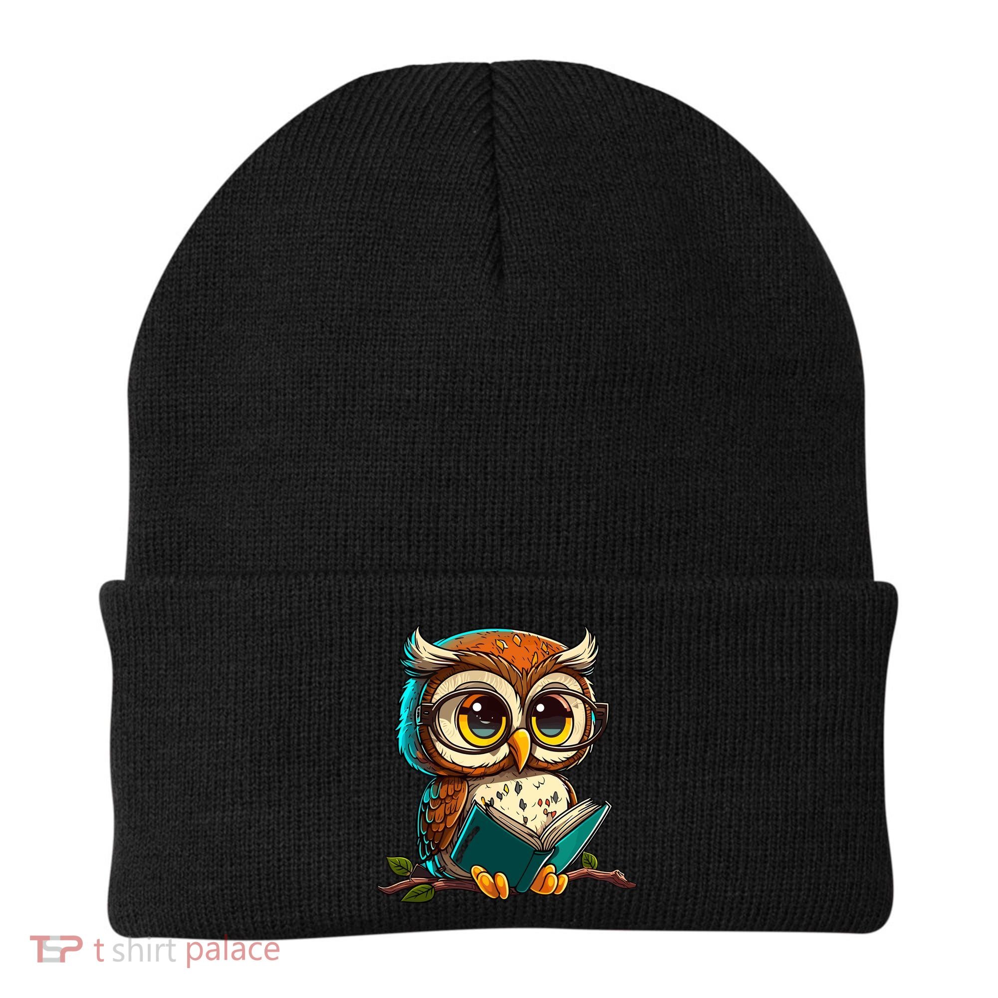 Kawaii Owl Reads Book Reading Bookworm Library Book Beanie