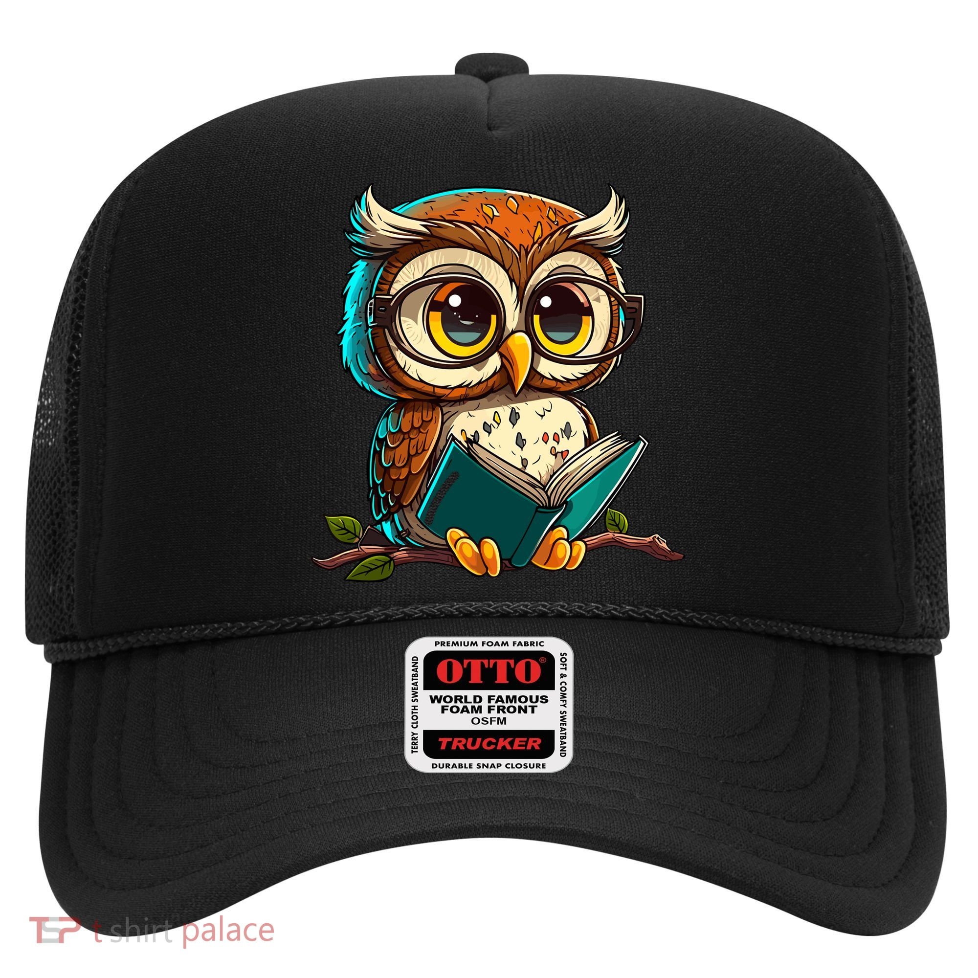 Kawaii Owl Reads Book Reading Bookworm Library Book Hat