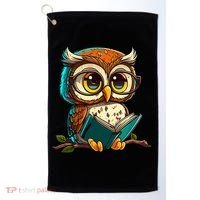Kawaii Owl Reads Book Reading Bookworm Library Book Golf Towel thumb 0