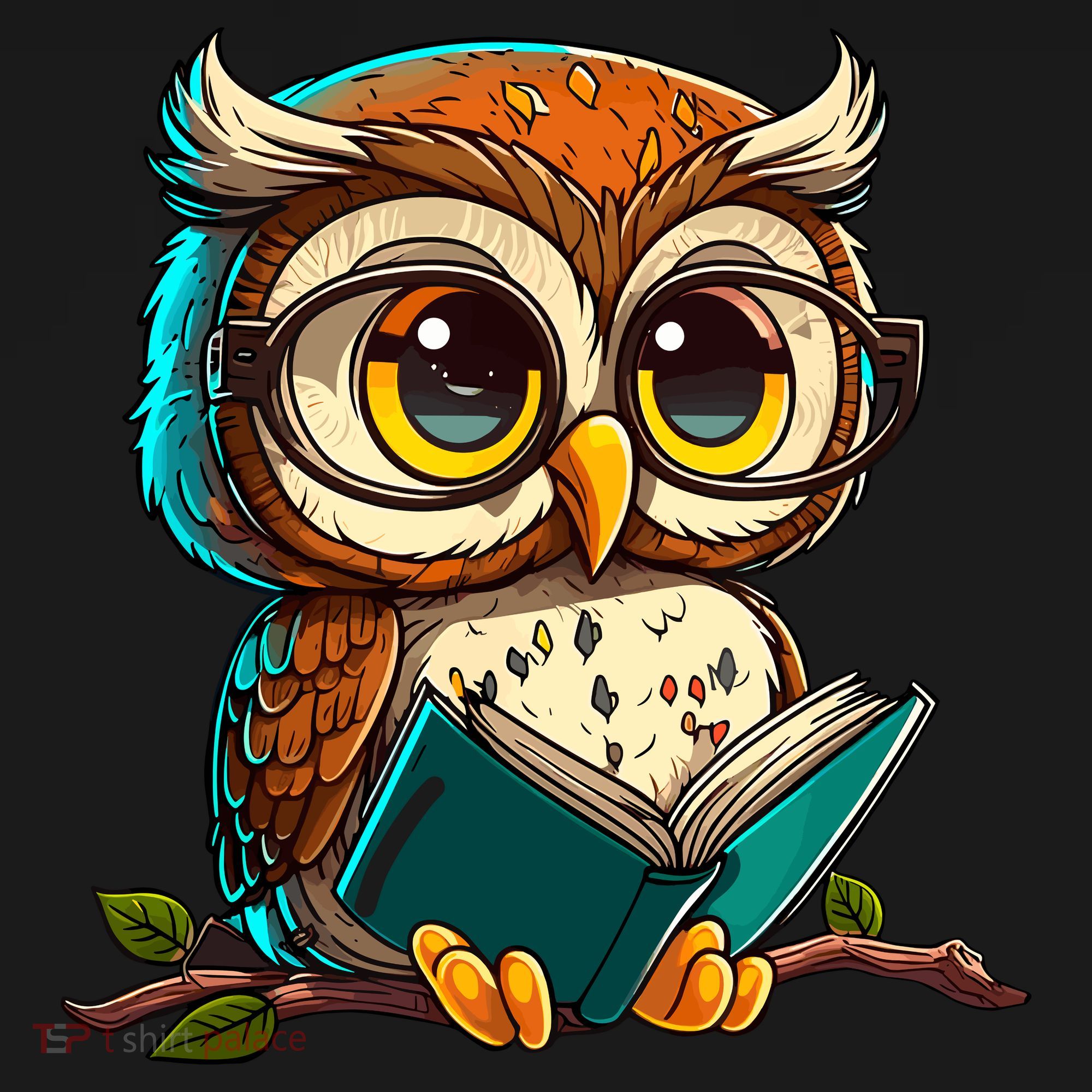 Kawaii Owl Reads Book Reading Bookworm Library Book Visor