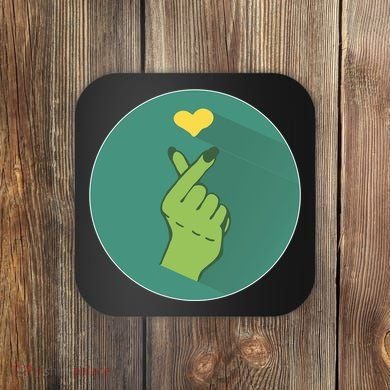 Korean Heart Zombie Coaster