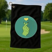 Korean Heart Zombie Golf Towel thumb 1