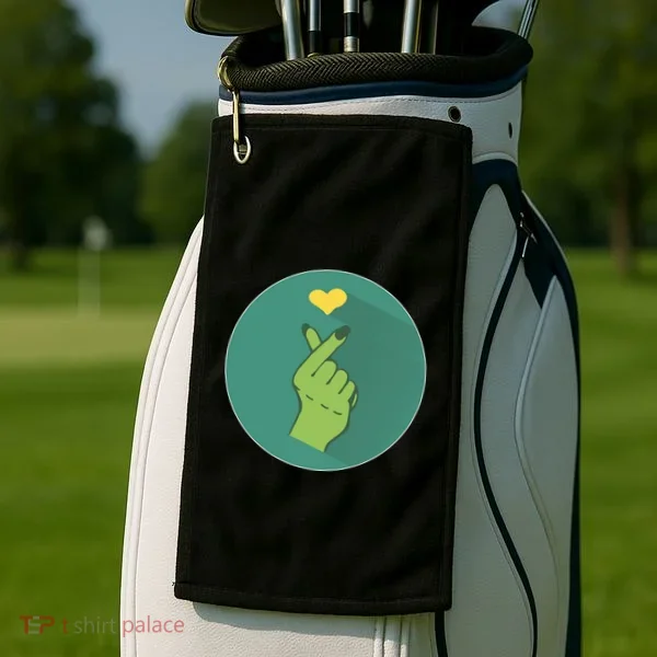 Korean Heart Zombie Golf Towel
