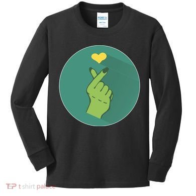 Korean Heart Zombie Kids Long Sleeve Shirt