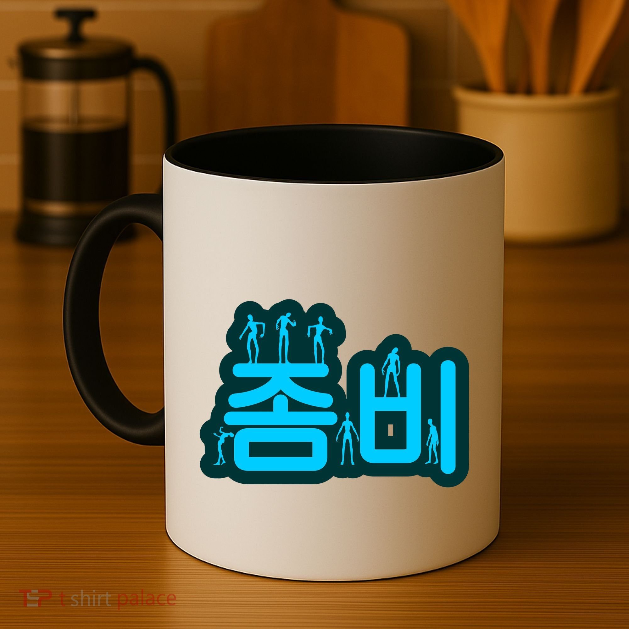 Korean Script Zombies Coffee Mug