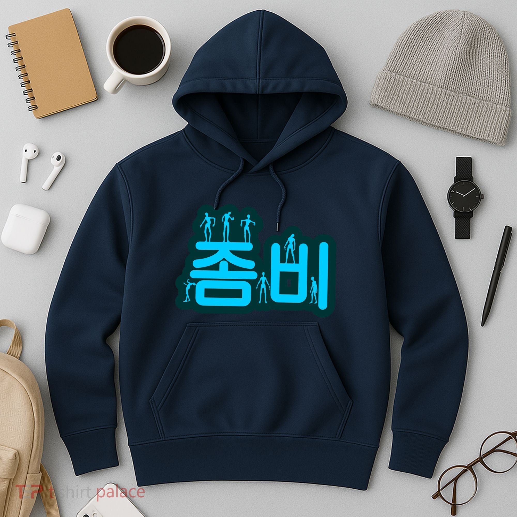 Korean Script Zombies Hoodie