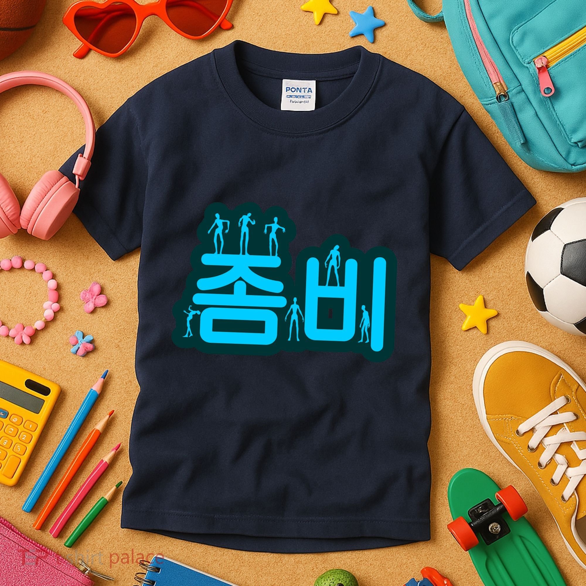 Korean Script Zombies Kids T-Shirt