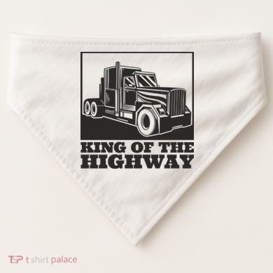 King Of The Highway Trucker USA-Made Doggie Bandana
