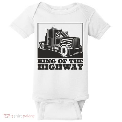 King Of The Highway Trucker Baby Bodysuit