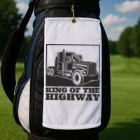 King Of The Highway Trucker Golf Towel thumb 2