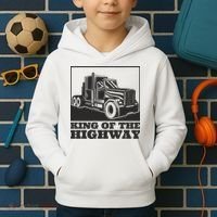 King Of The Highway Trucker Kids Hoodie thumb 2