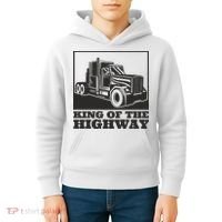 King Of The Highway Trucker Kids Hoodie thumb 4