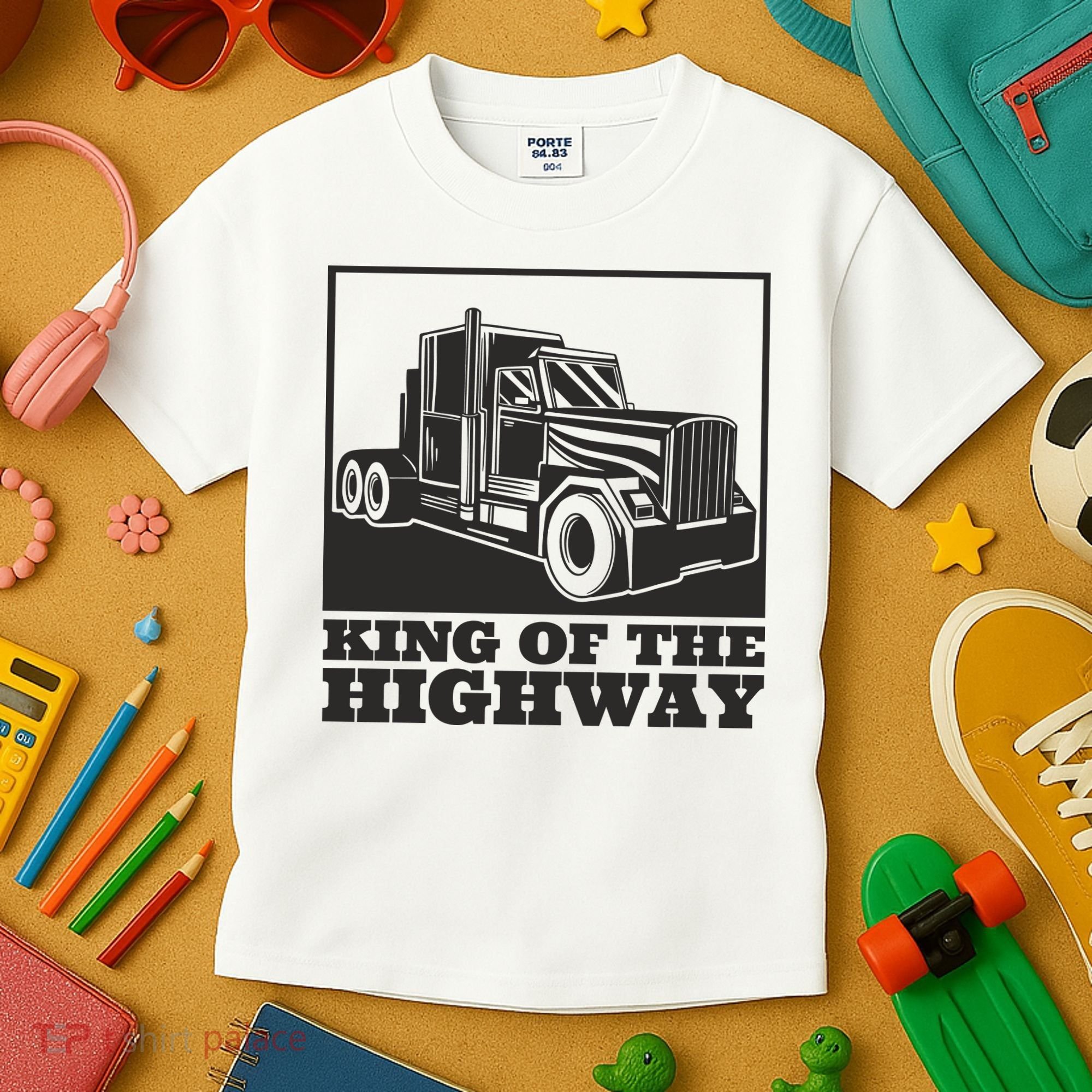 King Of The Highway Trucker Kids T-Shirt