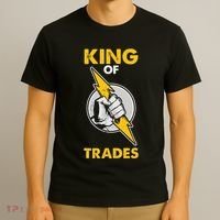 King Of Trades Electrician T-Shirt thumb 3