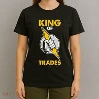 King Of Trades Electrician T-Shirt thumb 4
