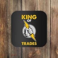 King Of Trades Electrician Coaster thumb 0
