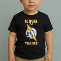 King Of Trades Electrician Toddler T-Shirt thumb 2