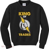 King Of Trades Electrician Kids Sweatshirt thumb 0