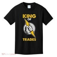 King Of Trades Electrician Kids T-Shirt thumb 0