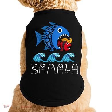 Kamala Over Trump Blue Wave Big Fish Eats Small Fish Doggie Tank