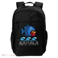 Kamala Over Trump Blue Wave Big Fish Eats Small Fish Backpack thumb 0