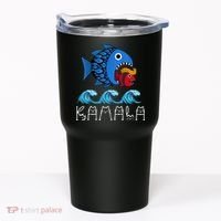 Kamala Over Trump Blue Wave Big Fish Eats Small Fish Tumbler thumb 0