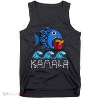 Kamala Over Trump Blue Wave Big Fish Eats Small Fish Tank Top thumb 0