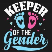 Keeper Of The Gender Pink Or Blue Funny Gender Reveal Party T-Shirt thumb 7