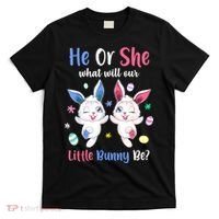 Keeper Of The Gender Bunny Happy Easter Day Gender Reveal T-Shirt thumb 0