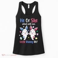 Keeper Of The Gender Bunny Happy Easter Day Gender Reveal Women's Tank Top thumb 0