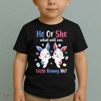 Keeper Of The Gender Bunny Happy Easter Day Gender Reveal Toddler T-Shirt thumb 2