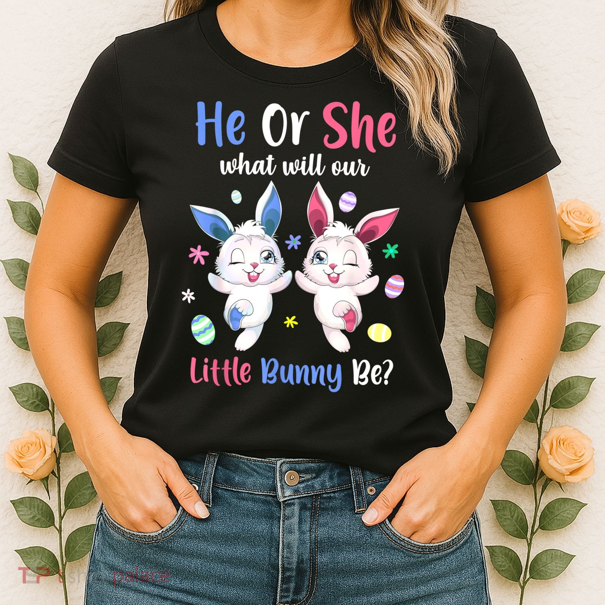 Keeper Of The Gender Bunny Happy Easter Day Gender Reveal Women's T-Shirt