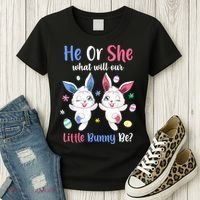 Keeper Of The Gender Bunny Happy Easter Day Gender Reveal Women's T-Shirt thumb 3
