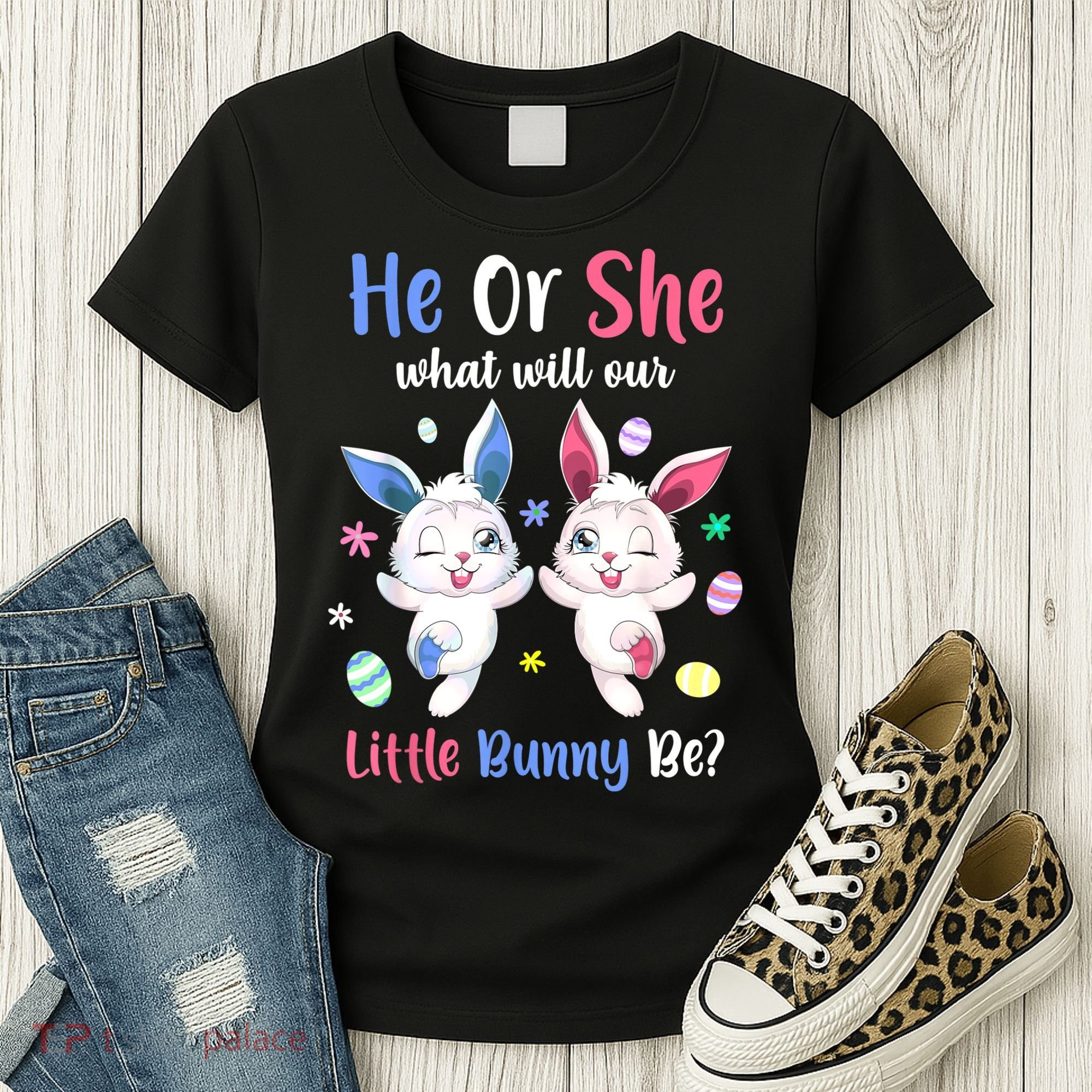 Keeper Of The Gender Bunny Happy Easter Day Gender Reveal Women's T-Shirt