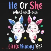 Keeper Of The Gender Bunny Happy Easter Day Gender Reveal Kids T-Shirt thumb 4