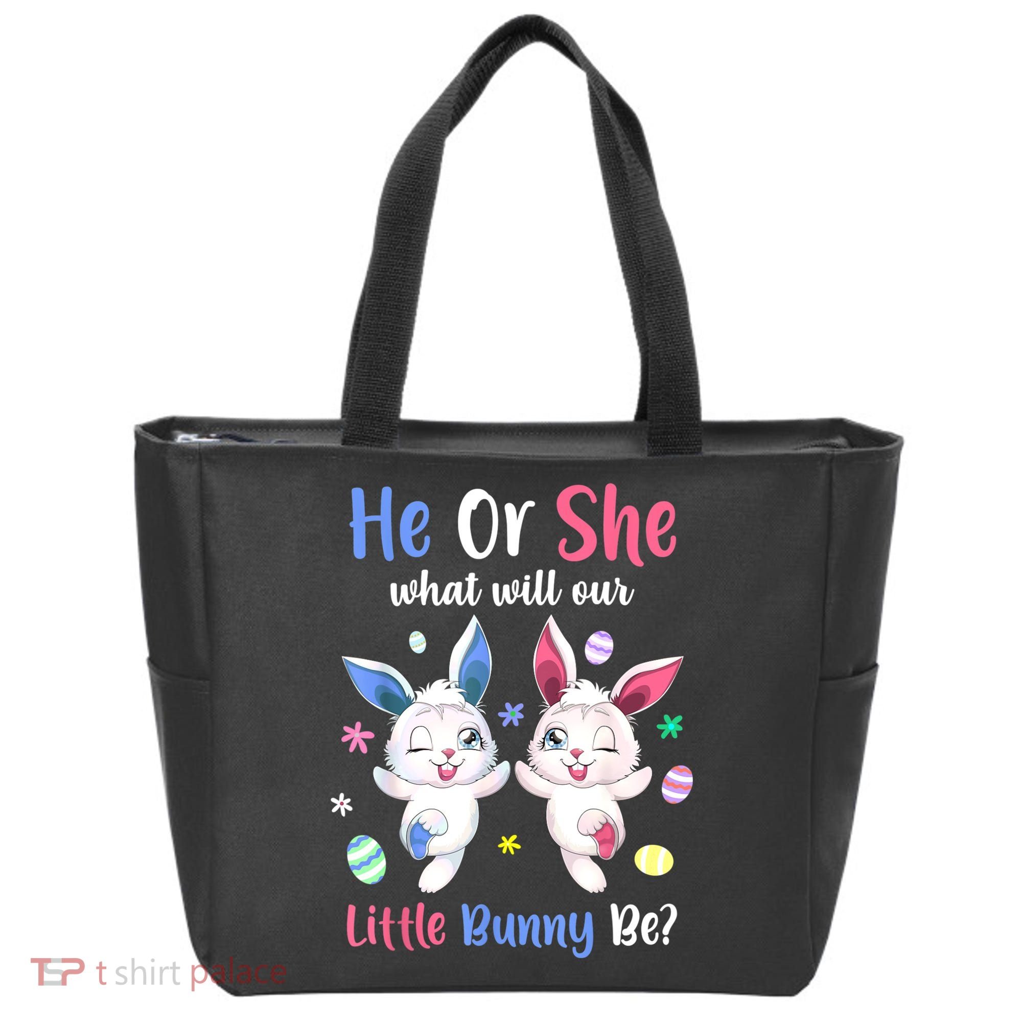 Keeper Of The Gender Bunny Happy Easter Day Gender Reveal Tote Bag