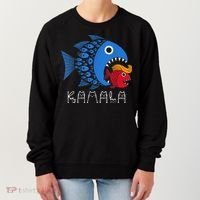 Kamala Over Trump Blue Wave Big Fish Eats Small Fish Women's Sweatshirt thumb 0