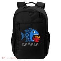 Kamala Over Trump Blue Wave Big Fish Eats Small Fish Backpack thumb 0