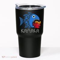 Kamala Over Trump Blue Wave Big Fish Eats Small Fish Tumbler thumb 0