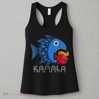 Kamala Over Trump Blue Wave Big Fish Eats Small Fish Women's Tank Top thumb 3