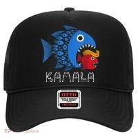 Kamala Over Trump Blue Wave Big Fish Eats Small Fish Hat thumb 0