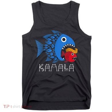 Kamala Over Trump Blue Wave Big Fish Eats Small Fish Tank Top