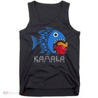 Kamala Over Trump Blue Wave Big Fish Eats Small Fish Tank Top thumb 0